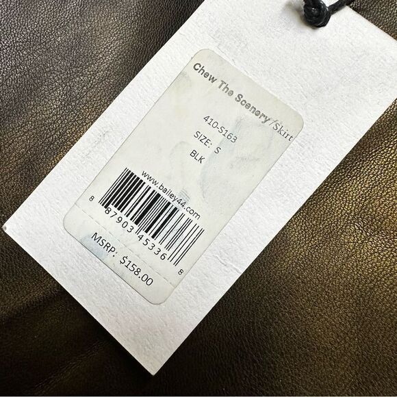 NWT Bailey 44 Bronze Metallic Chew the Scenery mini skirt - Picture 8 of 8